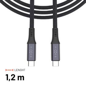 Kabel FIXED USB-C/USB-C, PD 3.1, 240W, 1,2 m šedá barva
