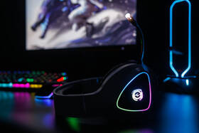 Headset Canyon Shadder GH-6, RGB podsvícení, USB + 3,5mm jack, 2m kabel černá barva
