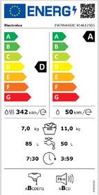 Pračka se sušičkou Electrolux EW7W4402C šedá barva
