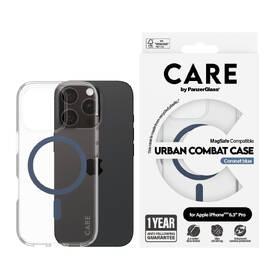 Kryt na mobil PanzerGlass CARE Urban Combat na Apple Iphone 16 Pro, MagSafe modrá barva
