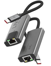 Redukce Linq byELEMENTS USB-C/RJ45, 2.5Gbe šedá barva
