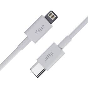 Kabel Allity AUC-03, 27W, USB-C/Lightning, 1m bílá barva
