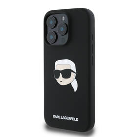 Kryt na mobil Karl Lagerfeld Liquid Silicone Karl Head MagSafe na Apple iPhone 16 Pro Max černá barva
