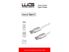 Kabel WG USB-C/USB-C, 1 m bílá barva
