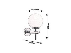 Nástěnné svítidlo Rabalux Avery 3998 chrom

