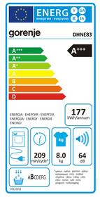 Sušička prádla Gorenje DHNE83 bílá barva
