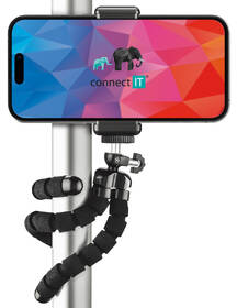 Držák na mobil Connect IT Mini Tripod set černá barva
