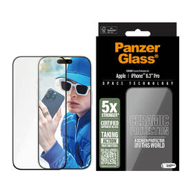 Tvrzené sklo PanzerGlass Ceramic na Apple Iphone 16 Pro s instalačním rámečkem 
