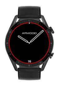 Chytré hodinky ARMODD Silentwatch 5 Pro - černé s koženým řemínkem 
