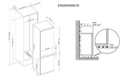 Chladnička s mrazničkou ETA 284590001D 
