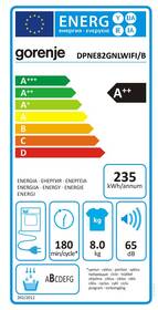 Sušička prádla Gorenje DPNE82GNLWIFI/B černá barva
