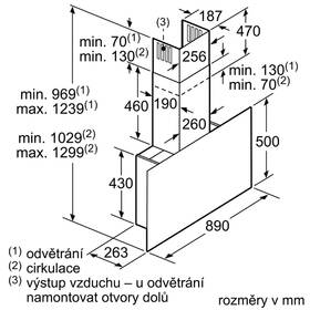 Odsavač par Siemens LC97FVW60 černá barva
