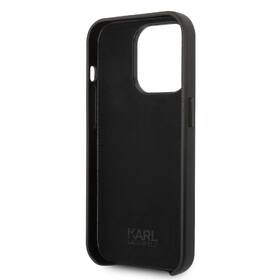 Kryt na mobil Karl Lagerfeld Leather Perforated Logo na Apple iPhone 14 Pro Max černá barva
