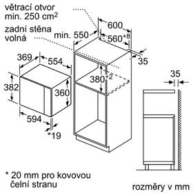 Mikrovlnná trouba Bosch BFL550MS0 černá barva
