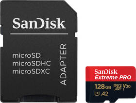 Paměťová karta SanDisk 128GB UHS-I U3 (200R/90W) + adaptér 
