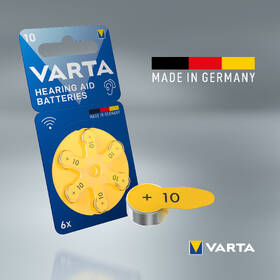 Baterie do naslouchadel Varta Hearing Aid Battery 10, blistr 6ks 
