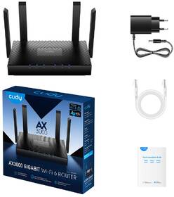 Router Cudy WR3000 AX3000 Wi-Fi 6 Mesh Gigabit černá barva
