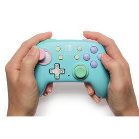 Gamepad PowerA Nano Enhanced Wireless Controller na Nintendo Switch - Spring Dream tyrkysová barva
