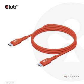 Kabel Club3D USB-C 240W, 1m červená barva
