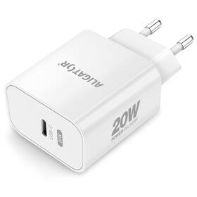 Nabíječka do sítě Aligator Power Delivery 20W, USB-C + kabel pro Apple bílá barva
