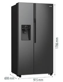 Americká lednice Gorenje NRR9185ESBXL černá barva
