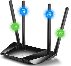 Router Cudy LT400_EU N300 Wi-Fi 4G/LTE černá barva
