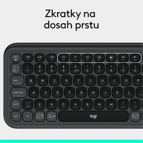 Klávesnice Logitech POP ICON, US layout šedá barva
