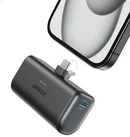 Powerbank Anker Nano, 5000 mAh, 22,5W, USB-C černá barva
