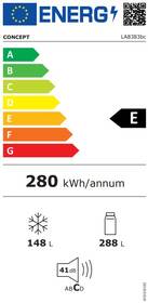 Americká lednice Concept LA8383bc černá barva
