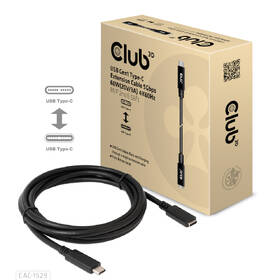 Kabel Club3D USB-C 60W, prodlužovací, 2m černá barva
