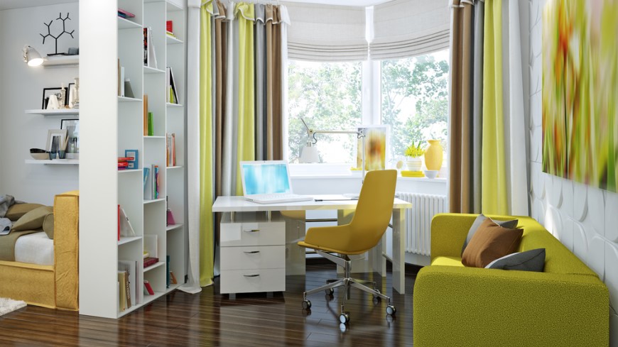 barva do domácí kanceláře; barva pro lepší soustředění
