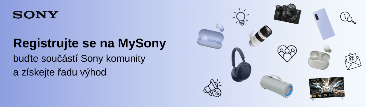 My Sony registrace produktů