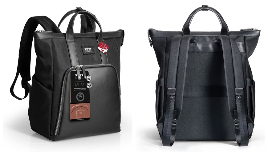 PORT DESIGNS Muse Signature ECO: Elegantní řešení pro notebook i každodenní život Elegantní černý batoh PORT DESIGNS Muse Signature ECO 16