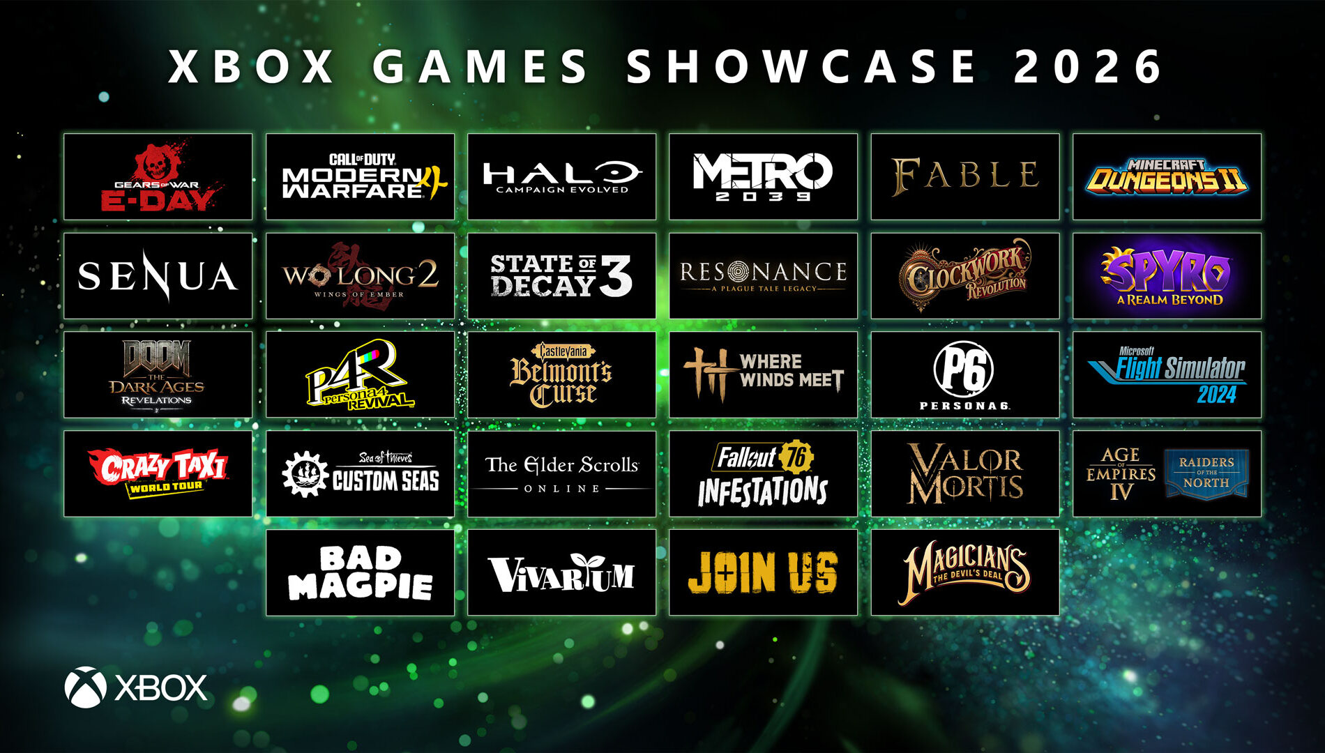 Xbox Games Showcase 2026: Výroční konzole, datum Fable a přehlídka her Seznam her prezentovaných na Xbox Games Showcase