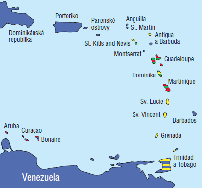 karibik mapa zásuvek
