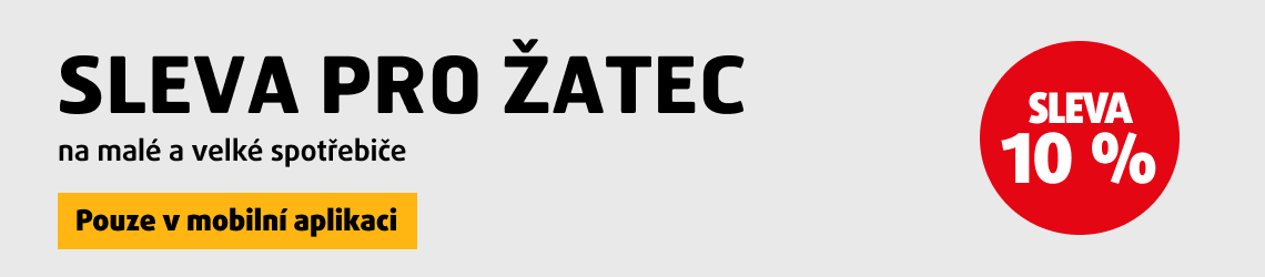 Sleva 10 % na malé a velké spotřebiče, pouze v mobilní aplikaci